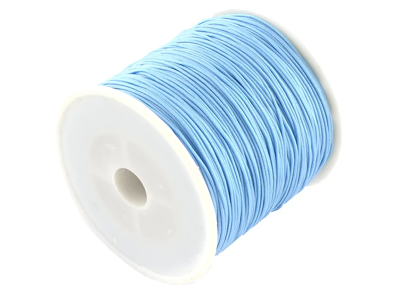 1 m de fil de jade / fil nylon tressé 0,5 mm - bleu ciel
