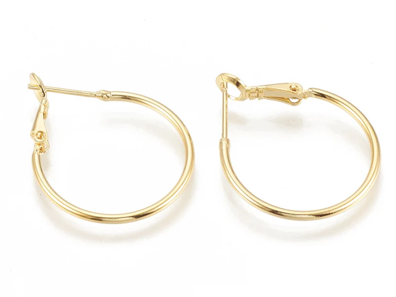 Boucles d'oreilles créoles 25 mm - plaquées or fin 24K