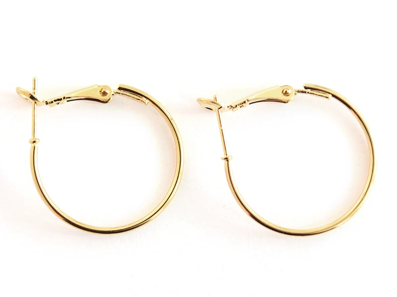 Boucles d'oreilles créoles 25 mm - plaquées or fin 24K