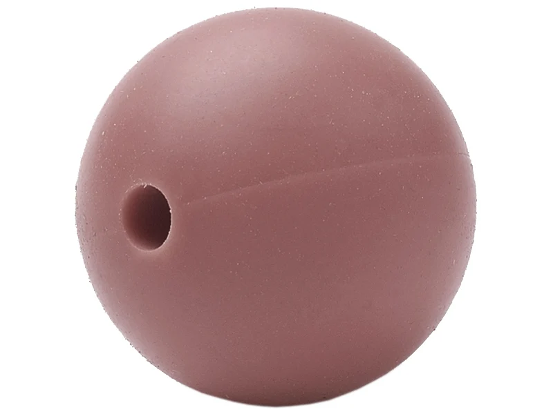 Lot de 5 perles rondes de 12 mm en silicone - Terracotta