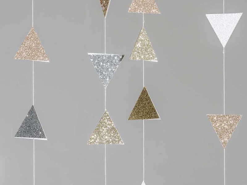 Bloc de papier à paillettes A4 - blanc - doré - argenté