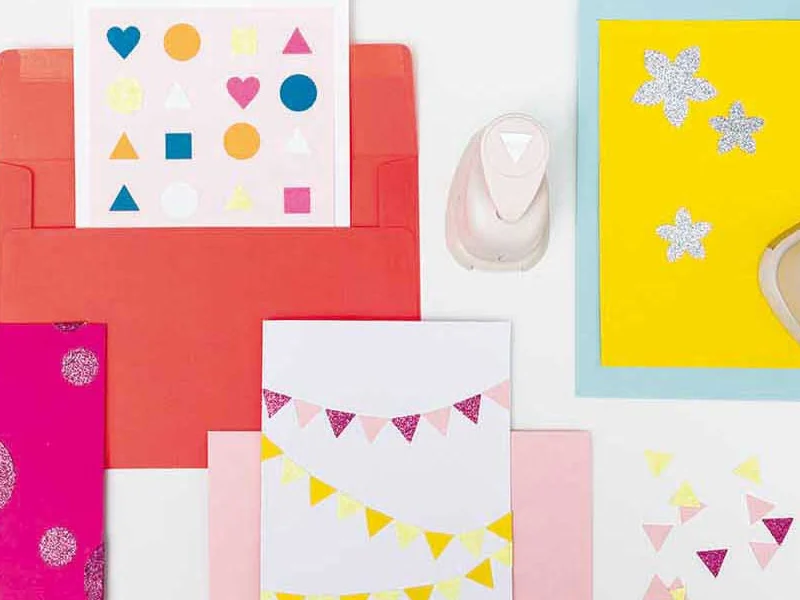 Bloc de papier à paillettes A4 - blanc - doré - argenté