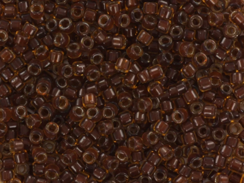 Miyuki Delicas 11/0 - Dark topaz lined amber DB-1393