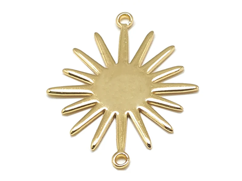 Pendentif soleil - doré à l'or fin