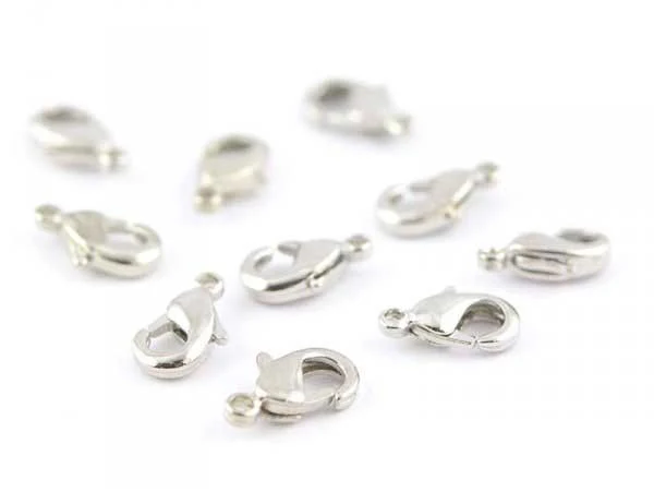 Fermoir mousqueton 10mm - flash argent 925