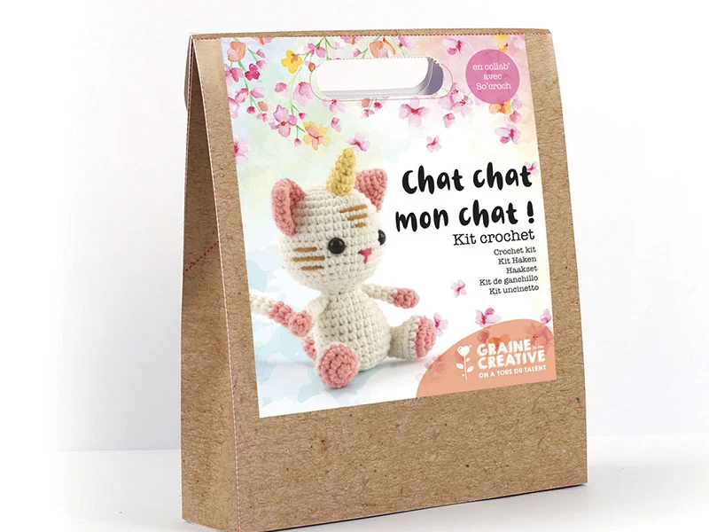 Kit crochet chat licorne 150 mm