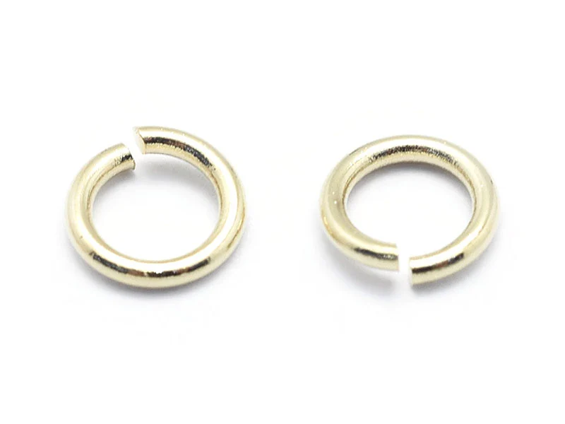 20 anneaux 5 mm - doré à l'or fin 18K