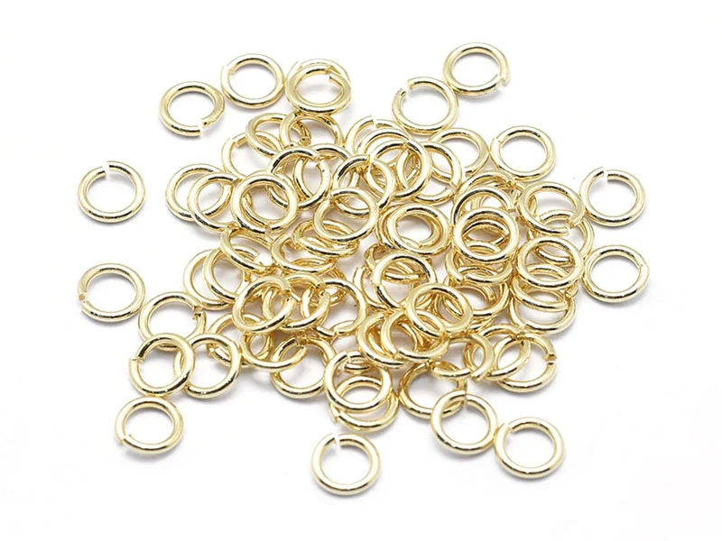 20 anneaux 5 mm - doré à l'or fin 18K