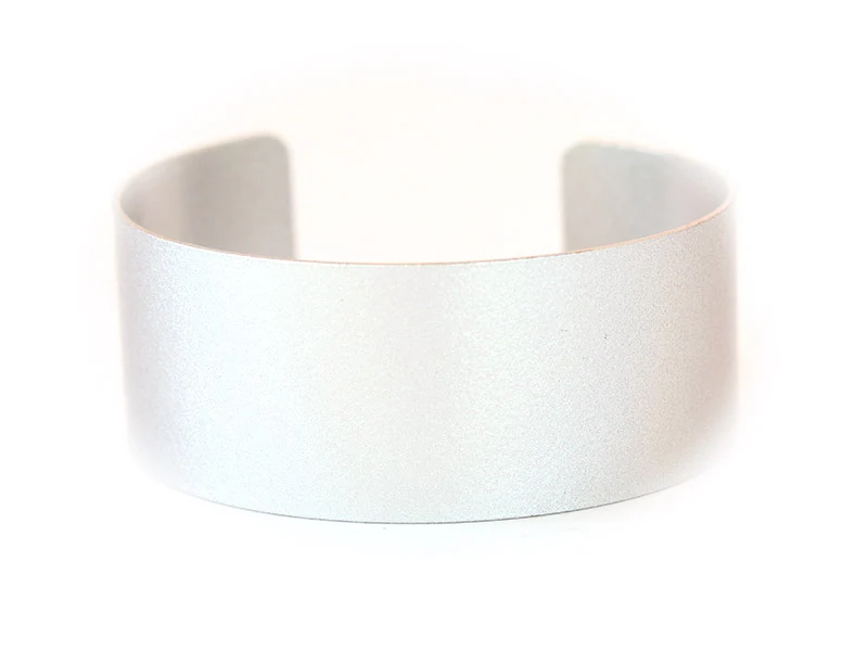 Bracelet manchette - 25 mm - couleur argent