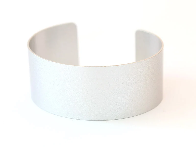 Bracelet manchette - 25 mm - couleur argent