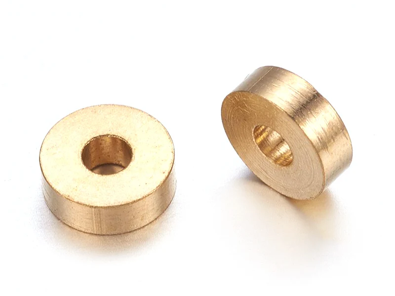 20 perles heishi - intercalaires en laiton doré - 6x2 mm