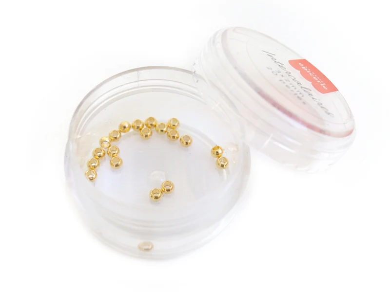 20 perles rondelles intercalaires rondes couleur doré - 3x2 mm