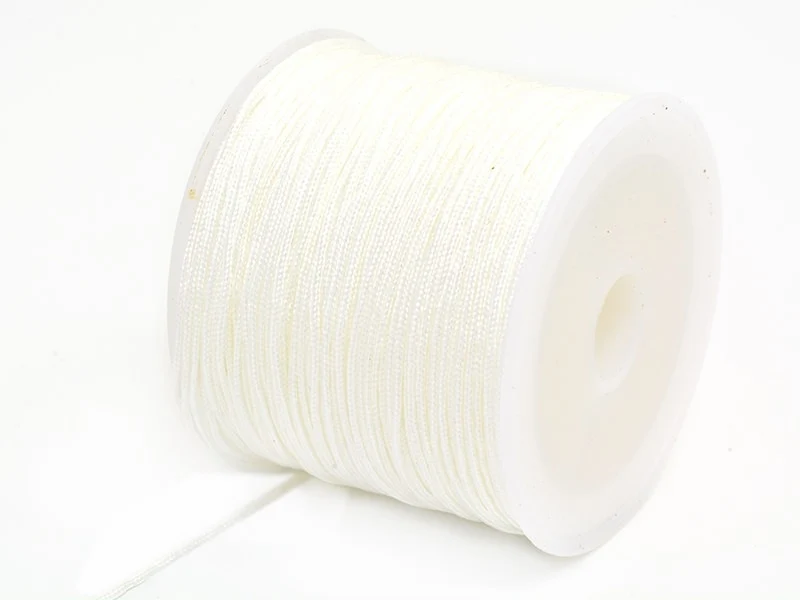 1 m de fil de jade / fil nylon tressé 1 mm - blanc