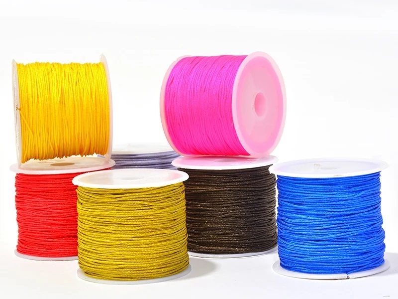 1 m de fil de jade / fil nylon tressé 1 mm - bleu roi