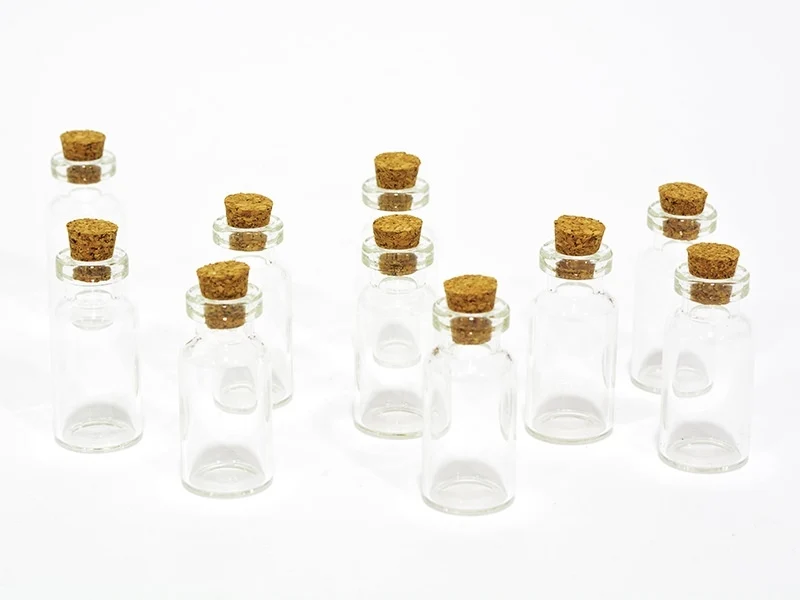10 fioles en verre 4 cm