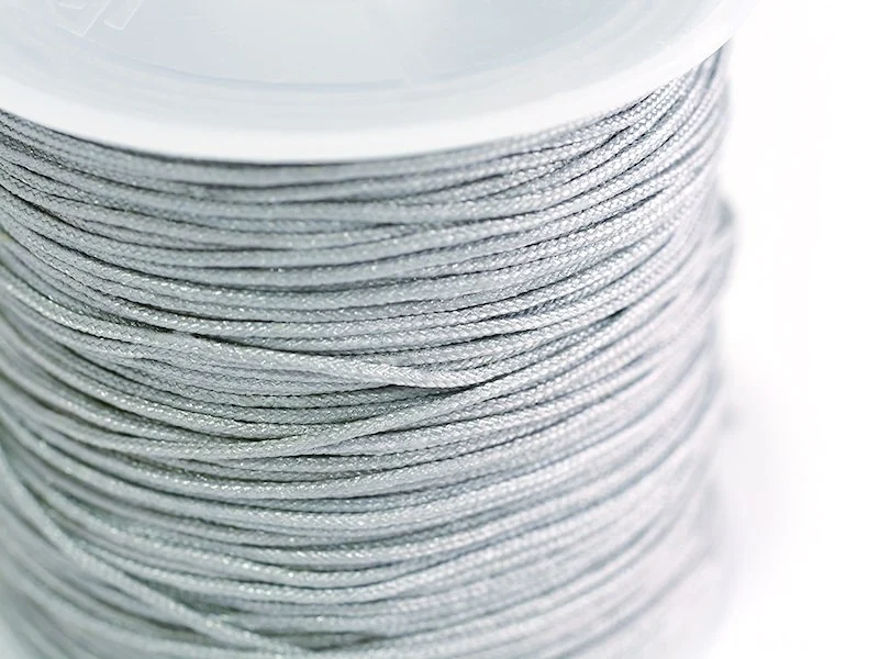 1 m de fil de jade / fil nylon tressé 1 mm - gris souris