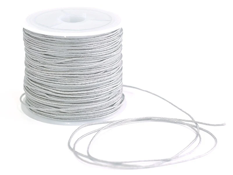 1 m de fil de jade / fil nylon tressé 1 mm - gris souris