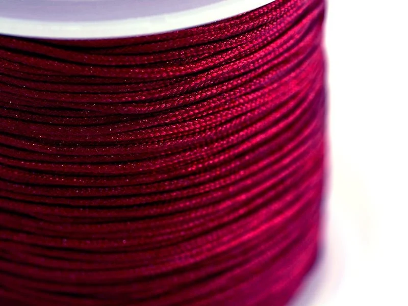 1 m de fil de jade / fil nylon tressé 1 mm - bordeaux