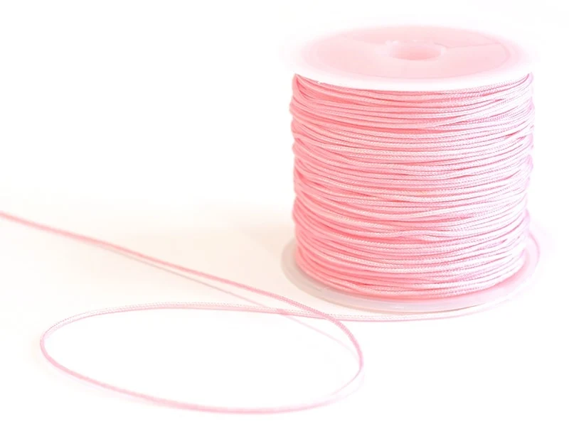 1 m de fil de jade / fil nylon tressé 1 mm - rose pale