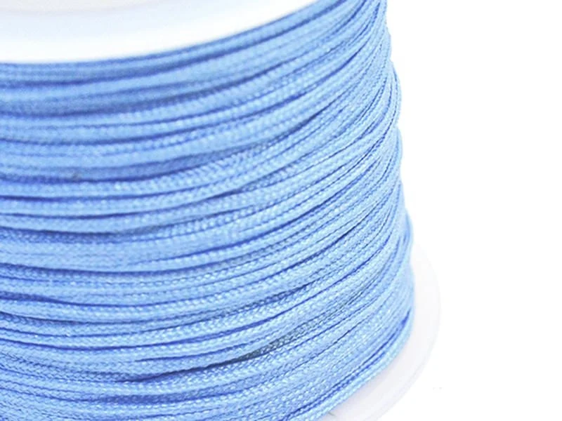 1 m de fil de jade / fil nylon tressé 1 mm - bleu ciel