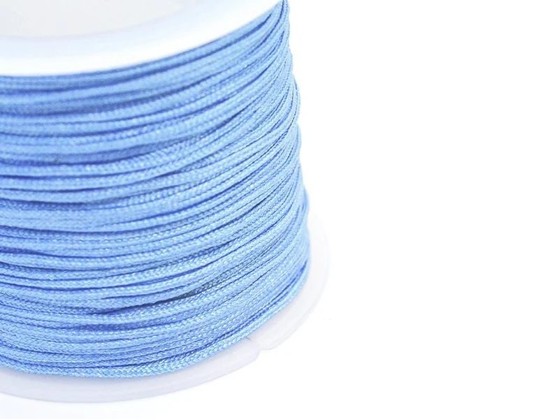 1 m de fil de jade / fil nylon tressé 1 mm - bleu ciel