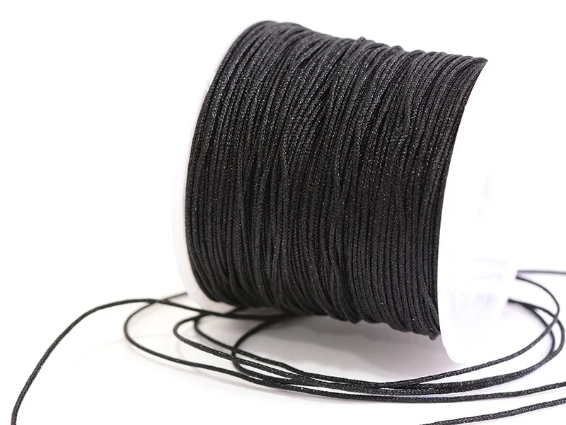 1 m de fil de jade / fil nylon tressé 1 mm - noir