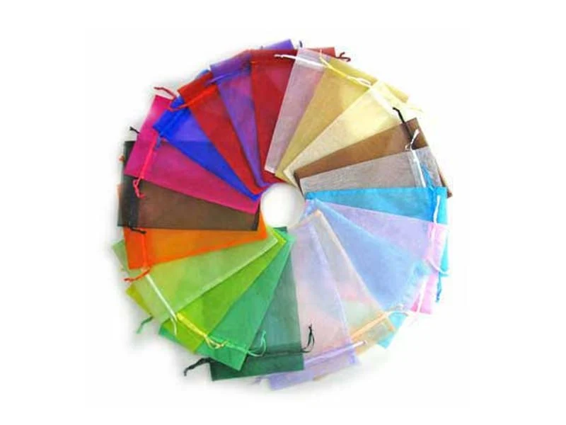 100 pochettes colorées en organza