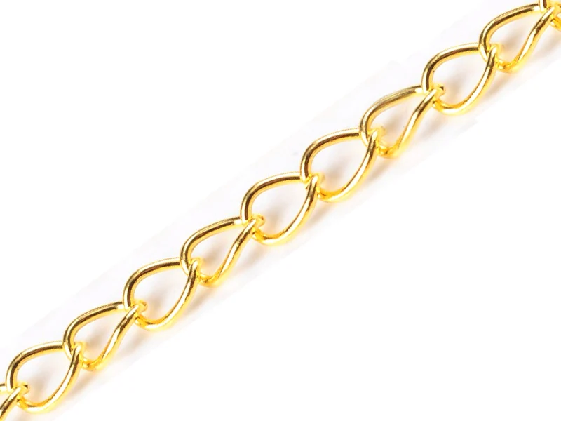 Chaine gourmette 5 mm - dorée x 20 cm