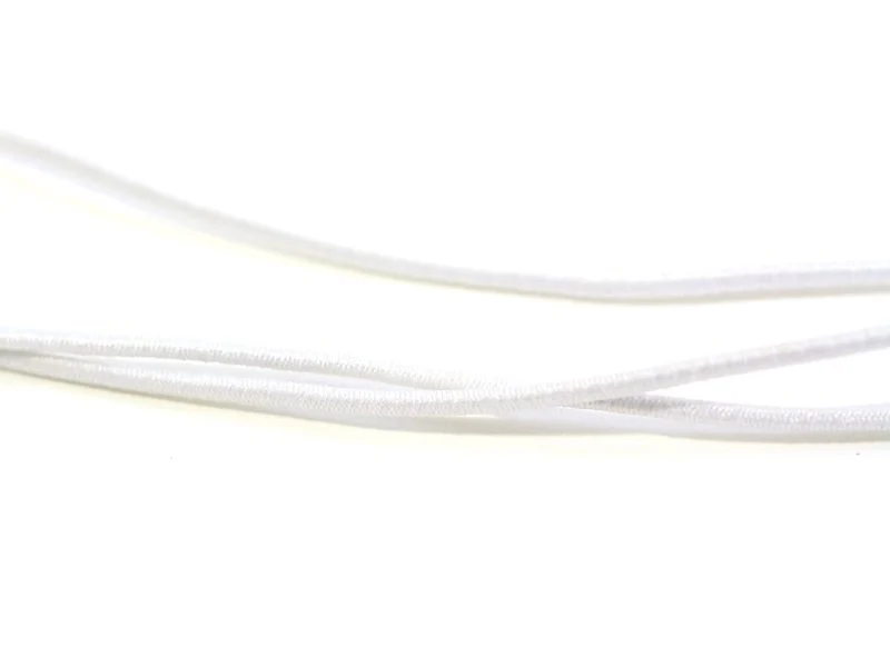 1 m de cordon élastique 1 mm - Blanc