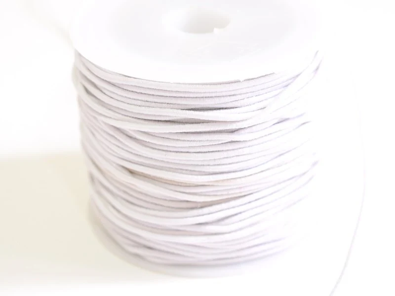 1 m de cordon élastique 1 mm - Blanc