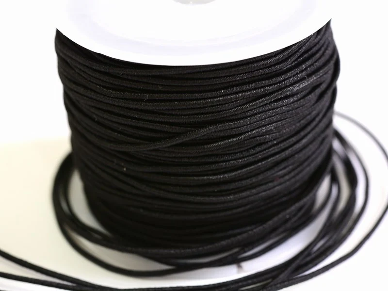 1 m de cordon / fil élastique 1 mm - Noir