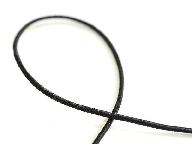 1 m de cordon / fil élastique 1 mm - Noir