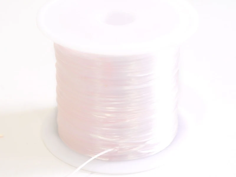 12 m de fil élastique brillant - Blanc