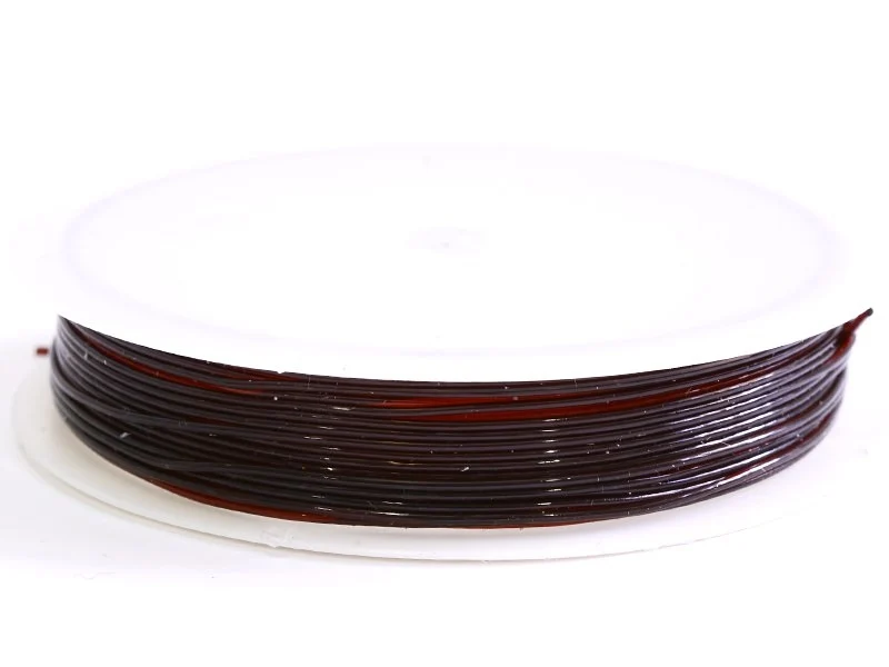 5 m de fil élastique 0,8 mm - chocolat