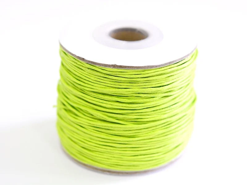 1 m de fil de coton ciré - vert pomme