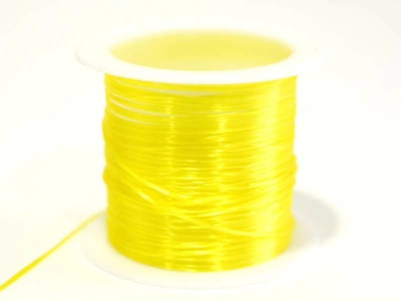 12 m de fil élastique brillant - jaune fluo