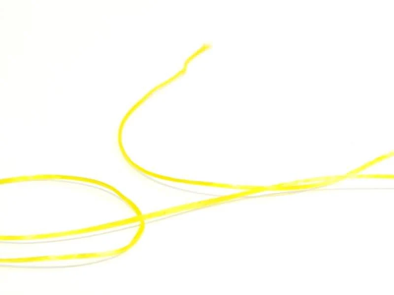 12 m de fil élastique brillant - jaune fluo