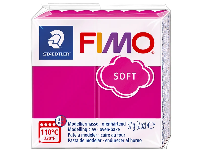 Pâte Fimo Soft rose Framboise 22