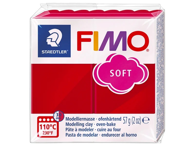 Pâte Fimo Soft rouge Cerise 26