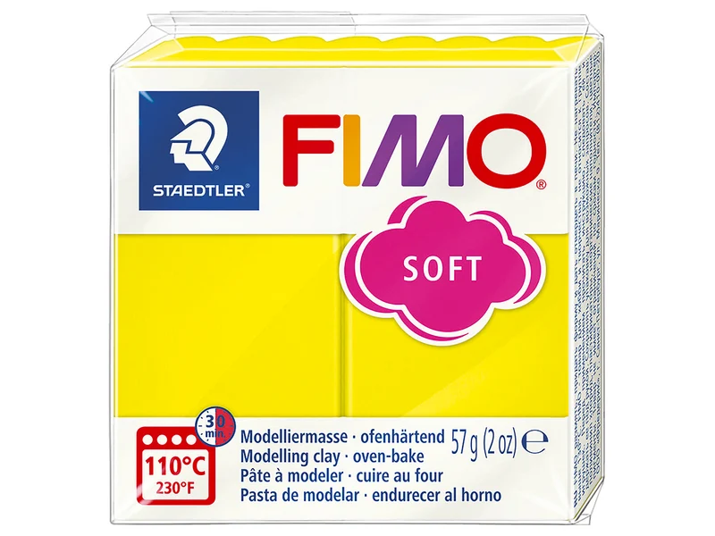 Pâte Fimo Soft jaune Citron 10