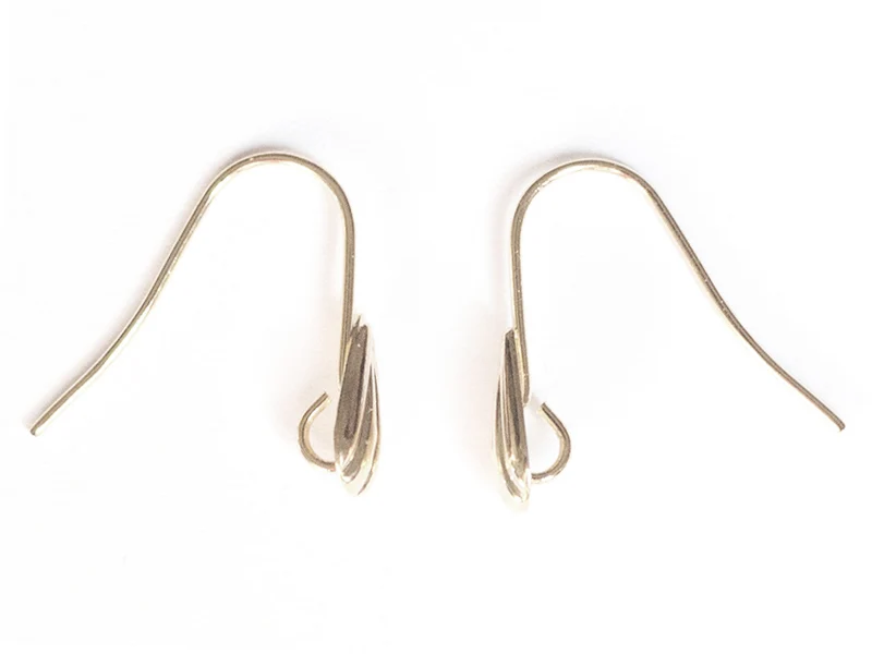 Boucles d'oreilles pendantes avec coquillage - laiton doré à l'or fin 16K