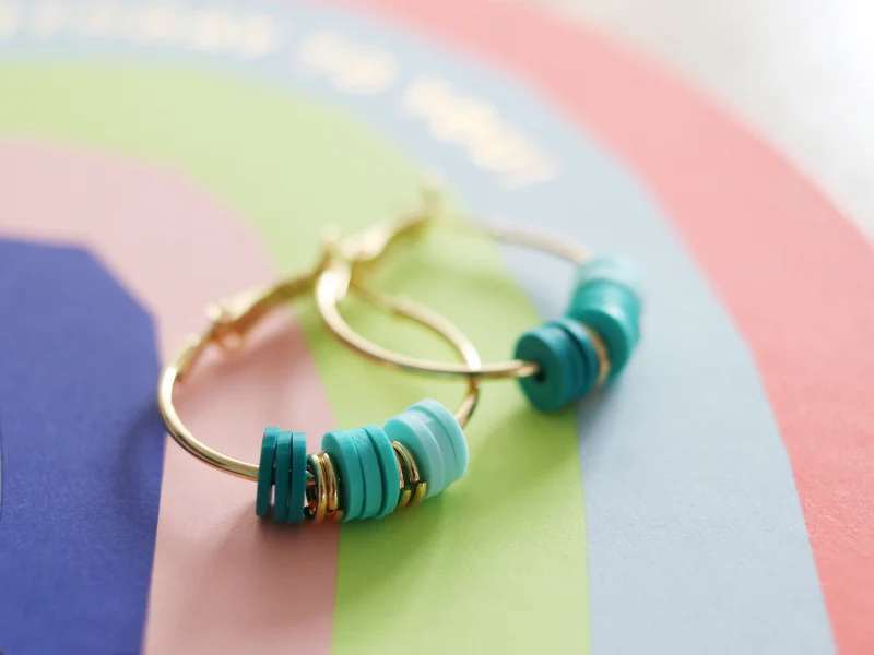 Paire boucles d'oreilles créoles 24 mm - plaquées or fin 24K