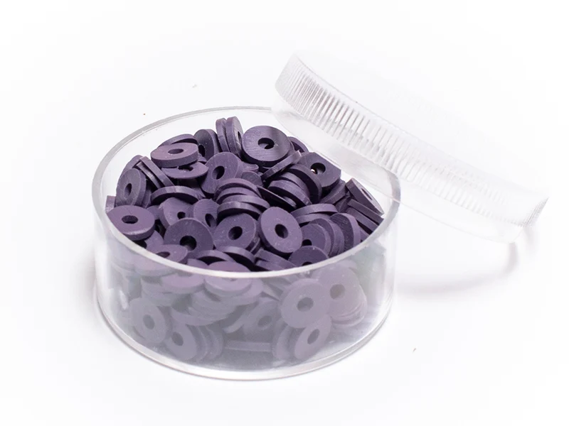 Boite de perles rondelles heishi 6 mm - prune