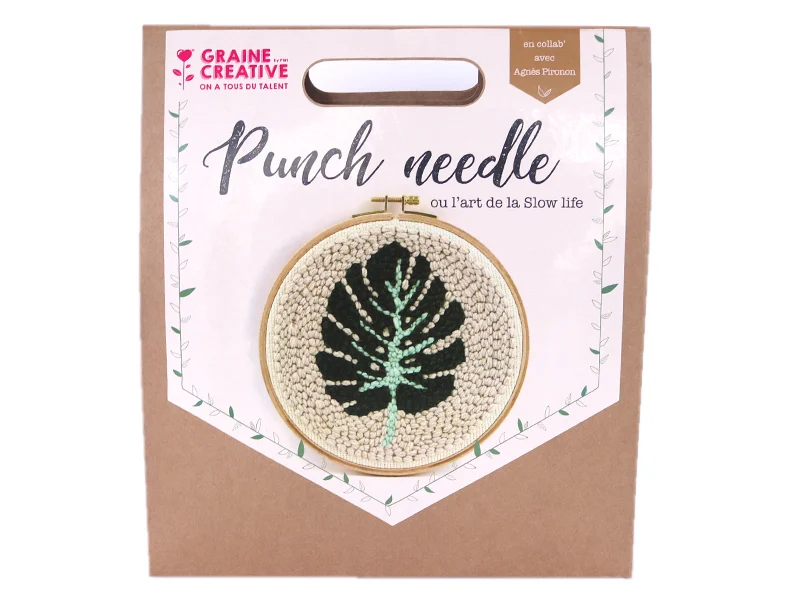 Kit punch needle - Feuille de monstera