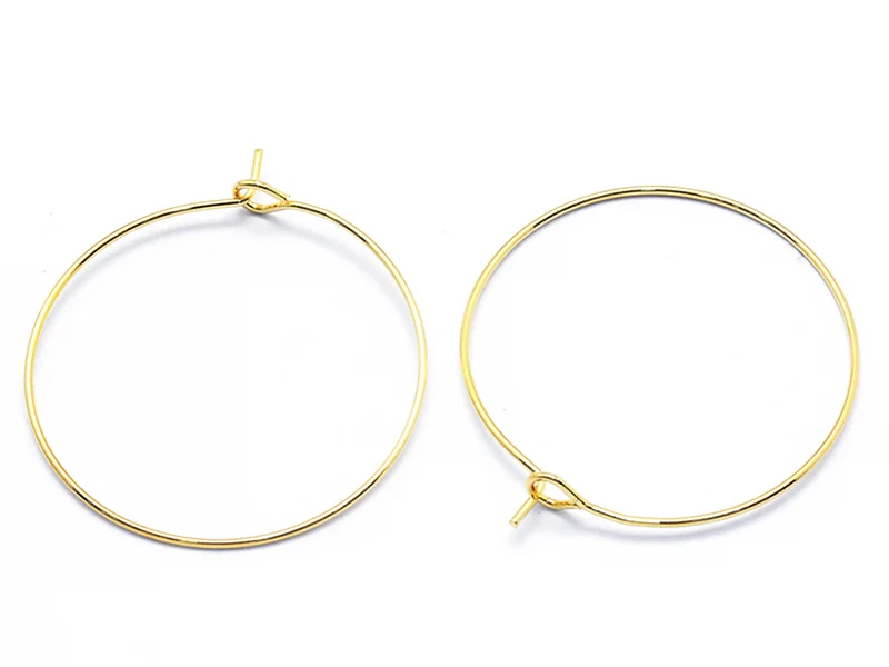 Boucles d'oreilles créoles 20mm - doré à l'or fin 18K