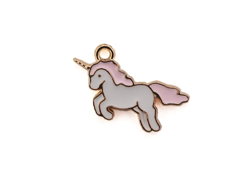 Breloque émaillée licorne