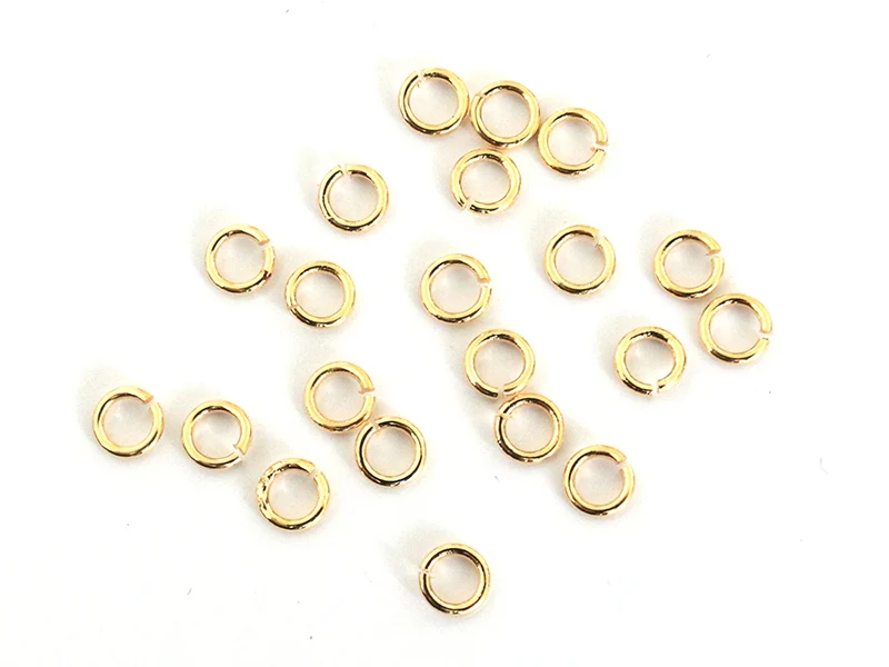 Lot de 20 anneaux 4mm - dorés à l'or fin