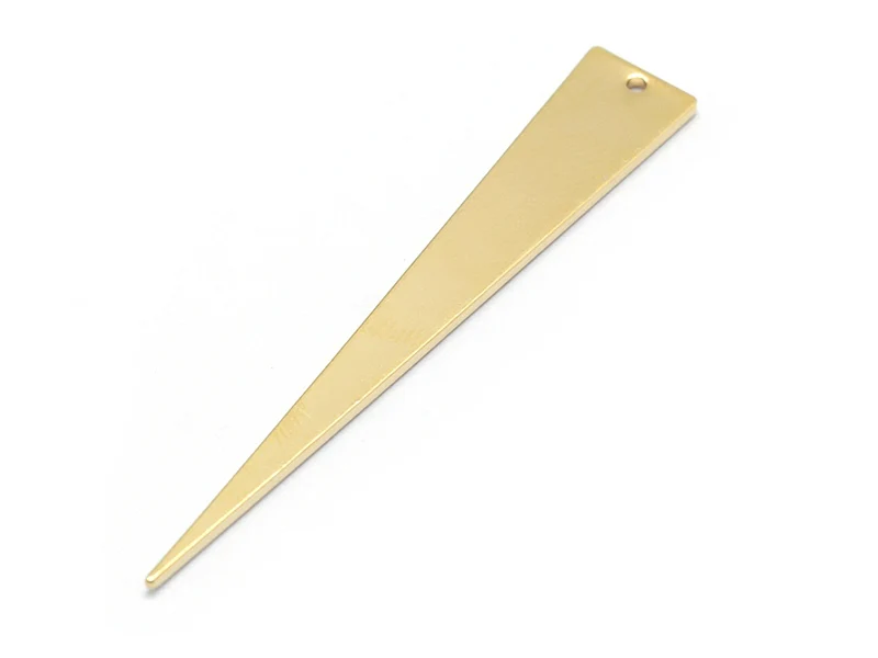 Long pendentif triangle - doré à l'or fin 18K