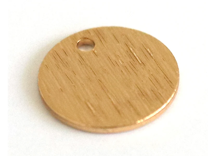 Pendentif sequin 9mm - doré à l'or fin 18K