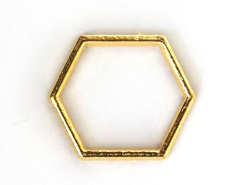 Pendentif hexagonal - doré